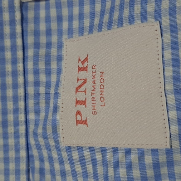 Mens Pink shirt maker, London size 16.5 / 42R, French cuffs - Picture 5 of 5